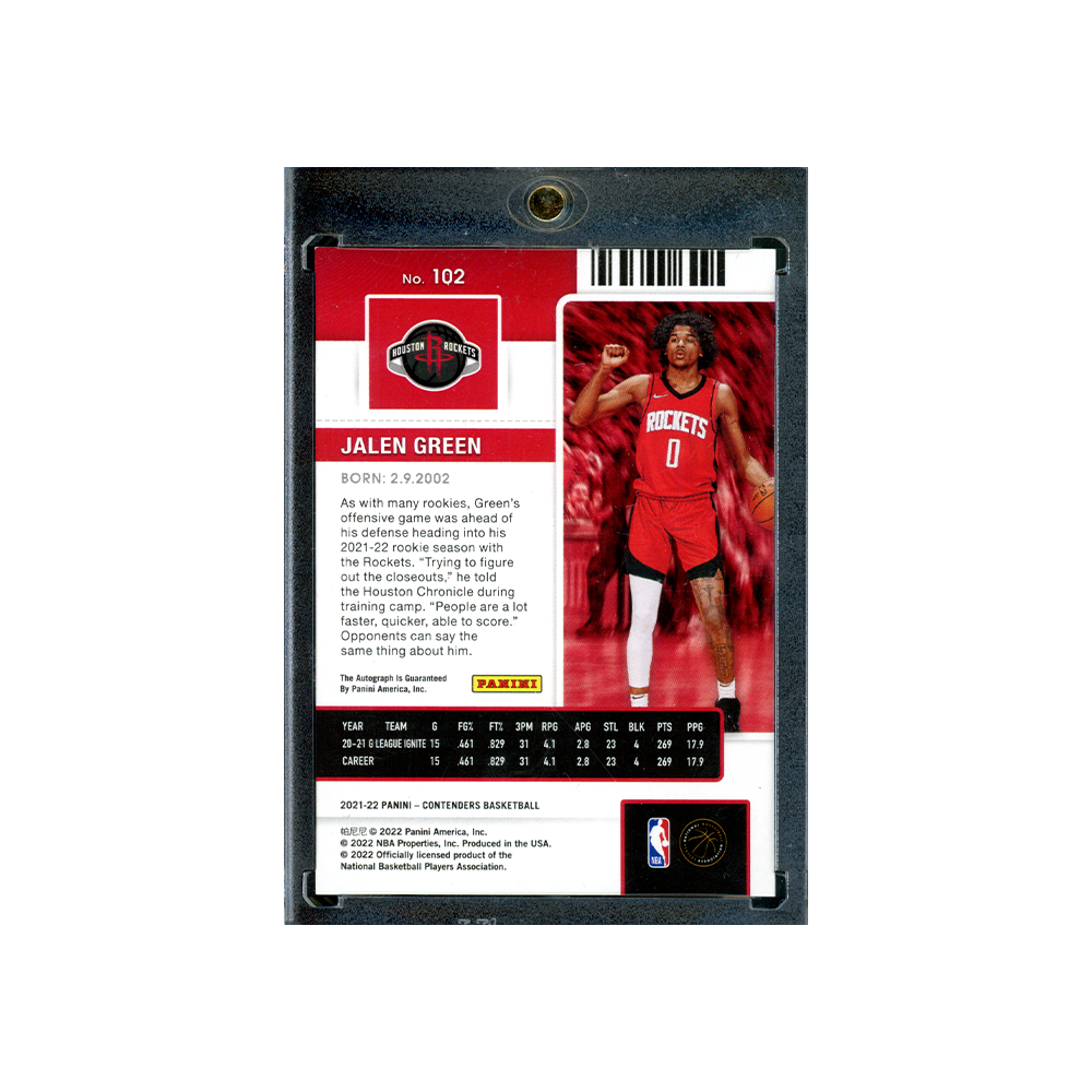 Jalen Green 2021-22 Panini Contenders Basketball The Finale Rookie Ticket Auto /49
