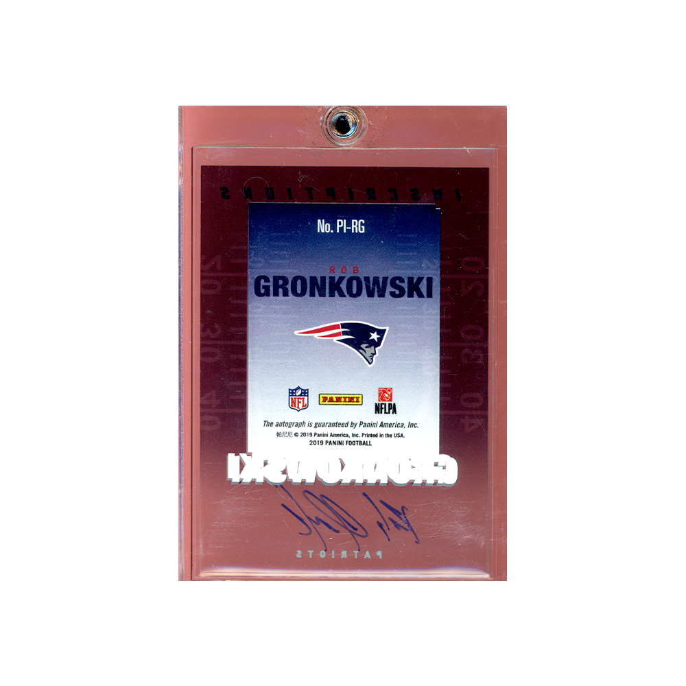 Rob Gronkowski 2019 Panini Pinnacle Football Inscriptions Auto /50