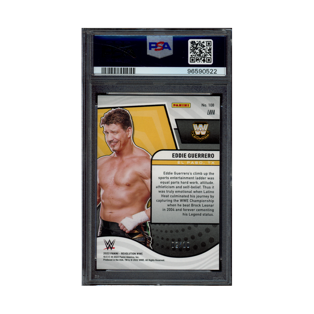 Eddie Guerrero 2022 Panini Revolution WWE Lava /10 PSA 10