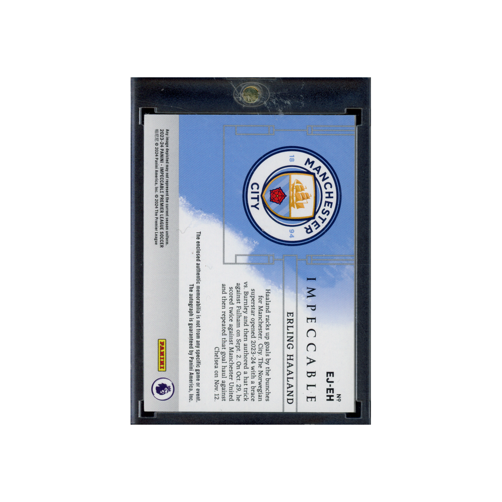 Erling Haaland 2023-24 Panini Impeccable Premier League Soccer Patch Auto Red /25