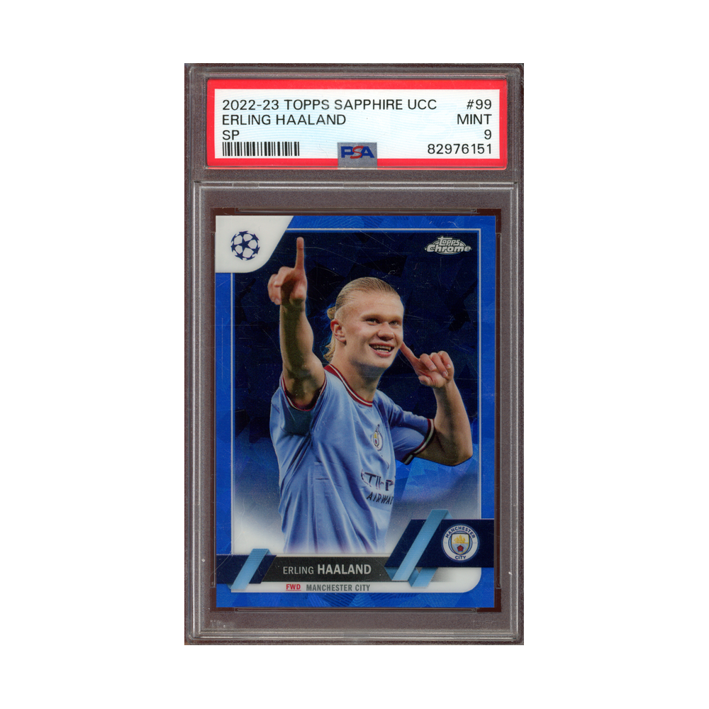 Erling Haaland 2022-23 Topps Sapphire UCC SP PSA 9