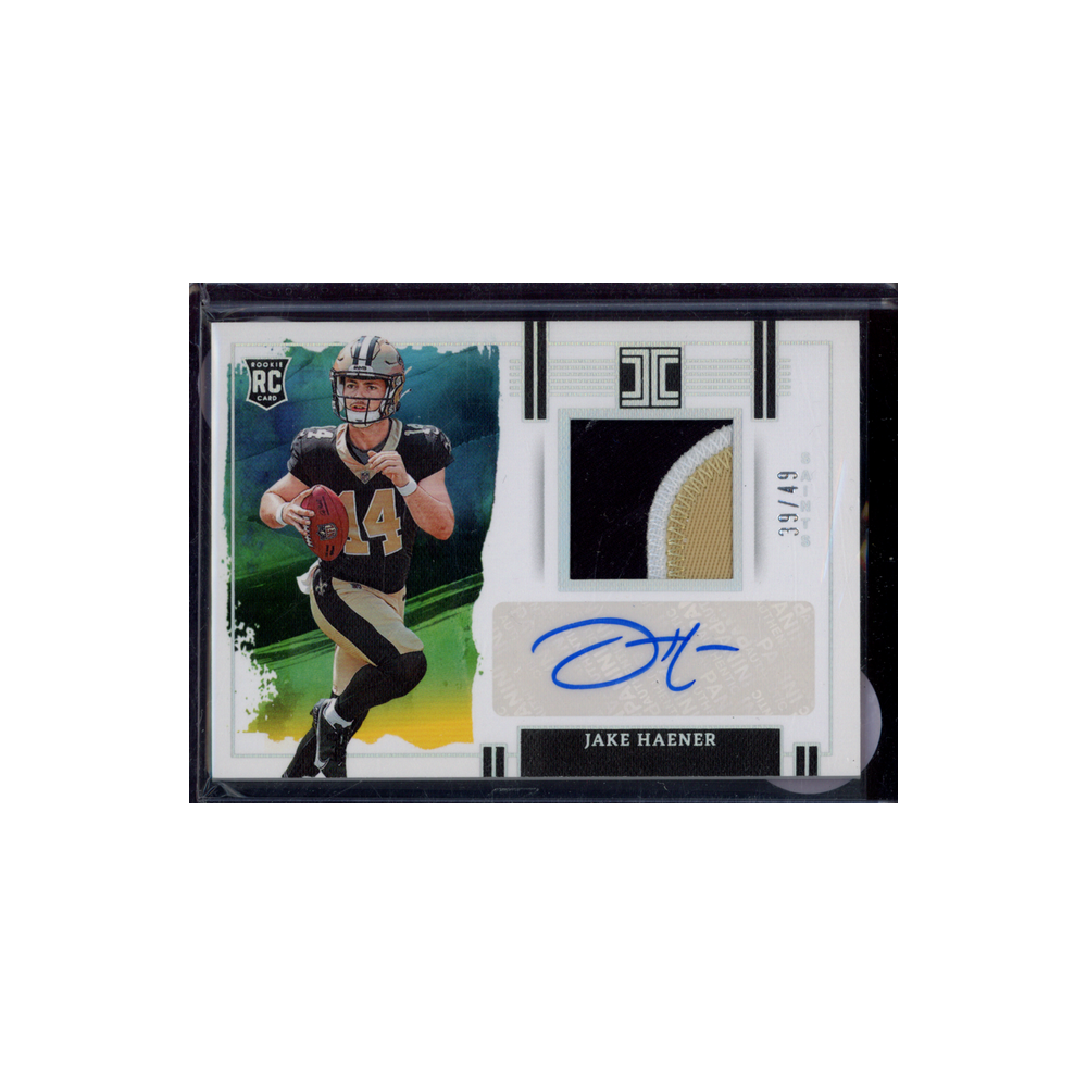 Jake Haener 2023 Panini Impeccable Football Rookie Patch Auto /49