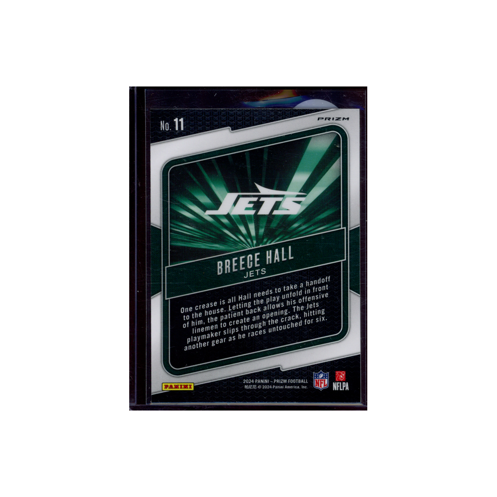 Breece Hall 2024 Panini Prizm Football Hype! Green Ice
