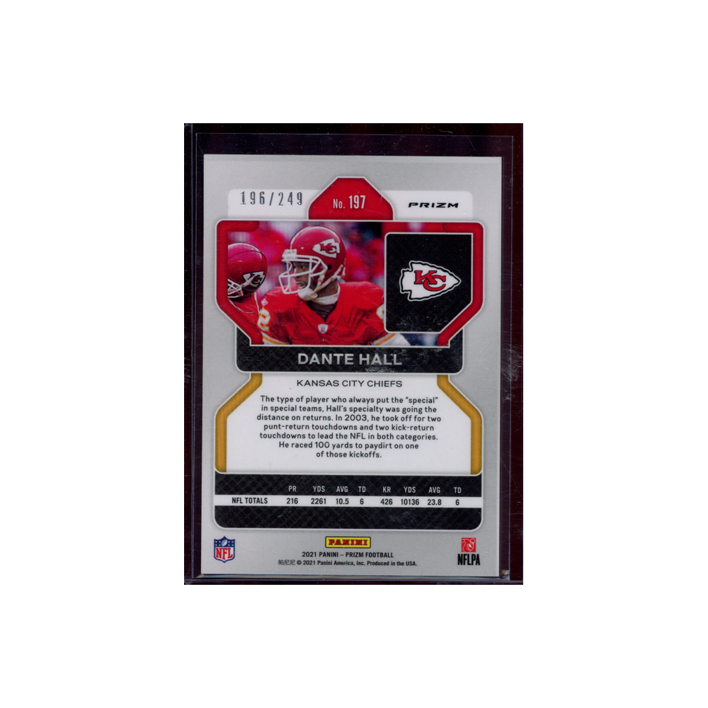 Dante Hall 2021 Panini Prizm Football Orange /249