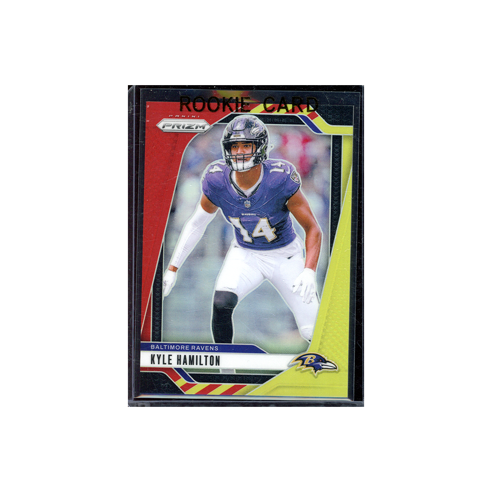 Kyle Hamilton 2024 Panini Prizm Football Red Yellow International /44