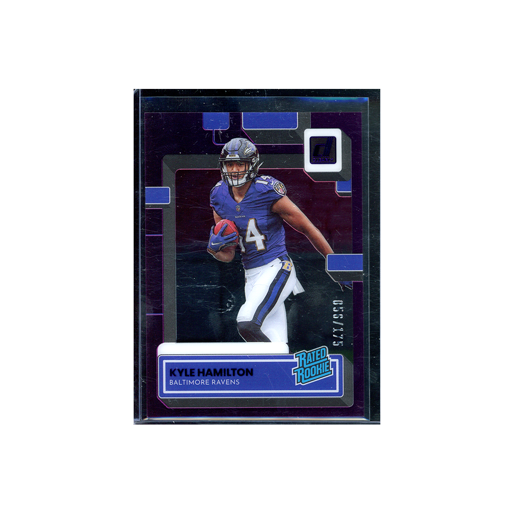 Kyle Hamilton 2022 Panini Clearly Donruss Football Rated Rookie Purple /175