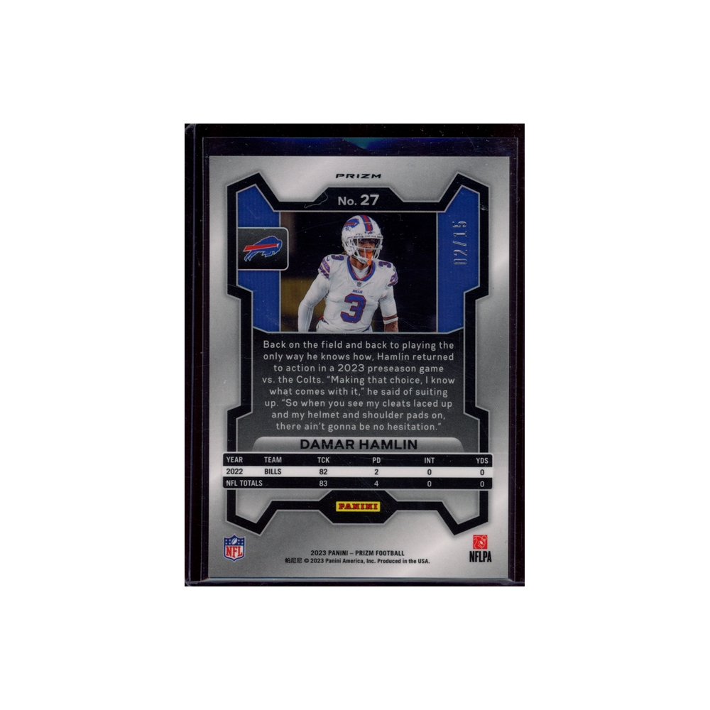 Damar Hamlin 2023 Panini Prizm Footall Forest Camo /15