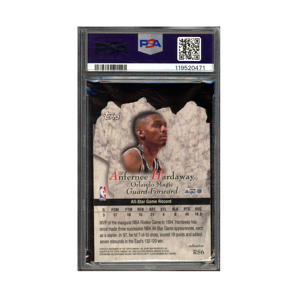 Anfernee Hardaway 1997 Rock Stars Refractor PSA 6