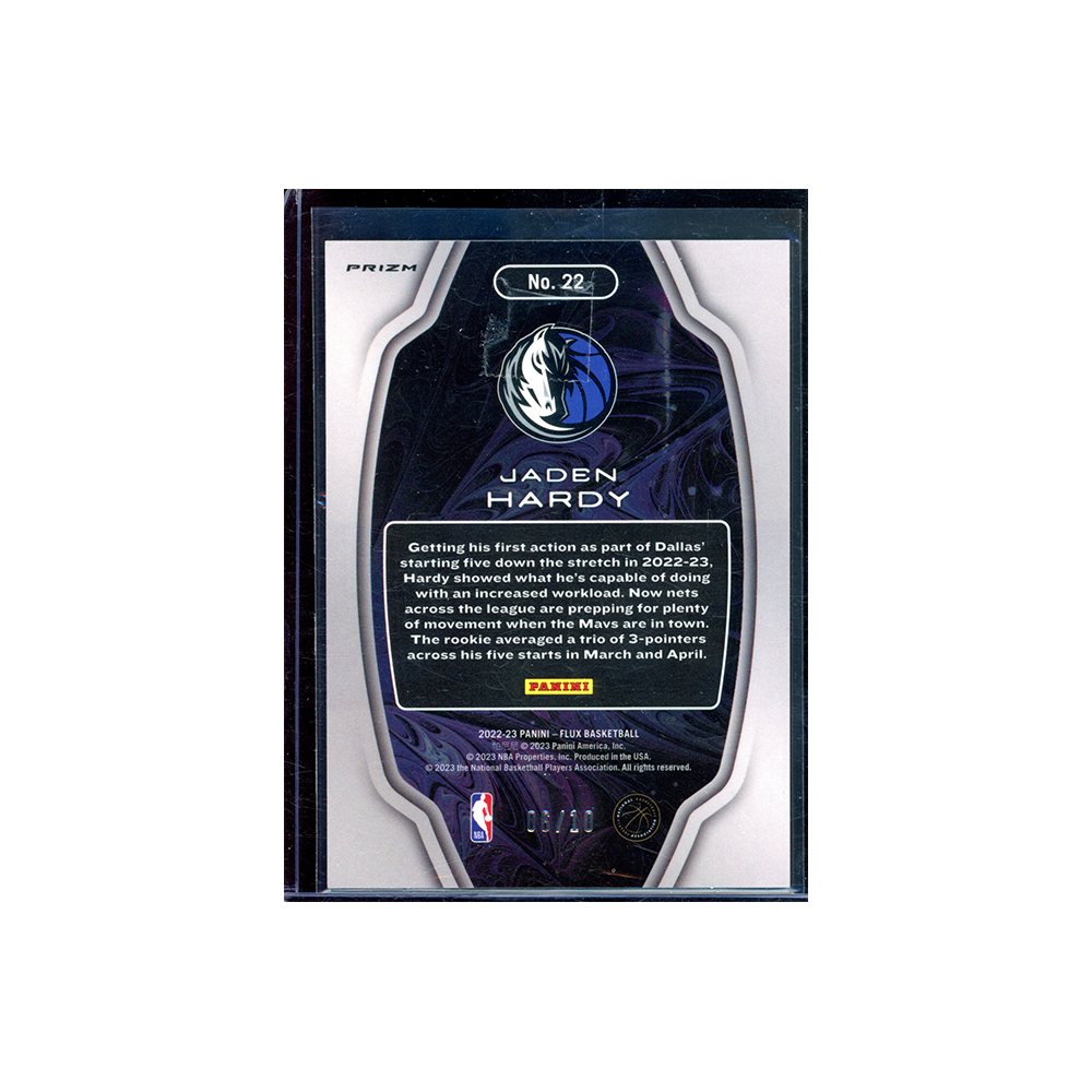 Jaden Hardy 2022-23 Panini Flux Basketball Titan Rookie Gold /10