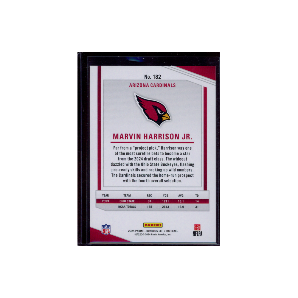 Marvin Harrison Jr. 2024 Panini Donruss Elite Football Rookie /999