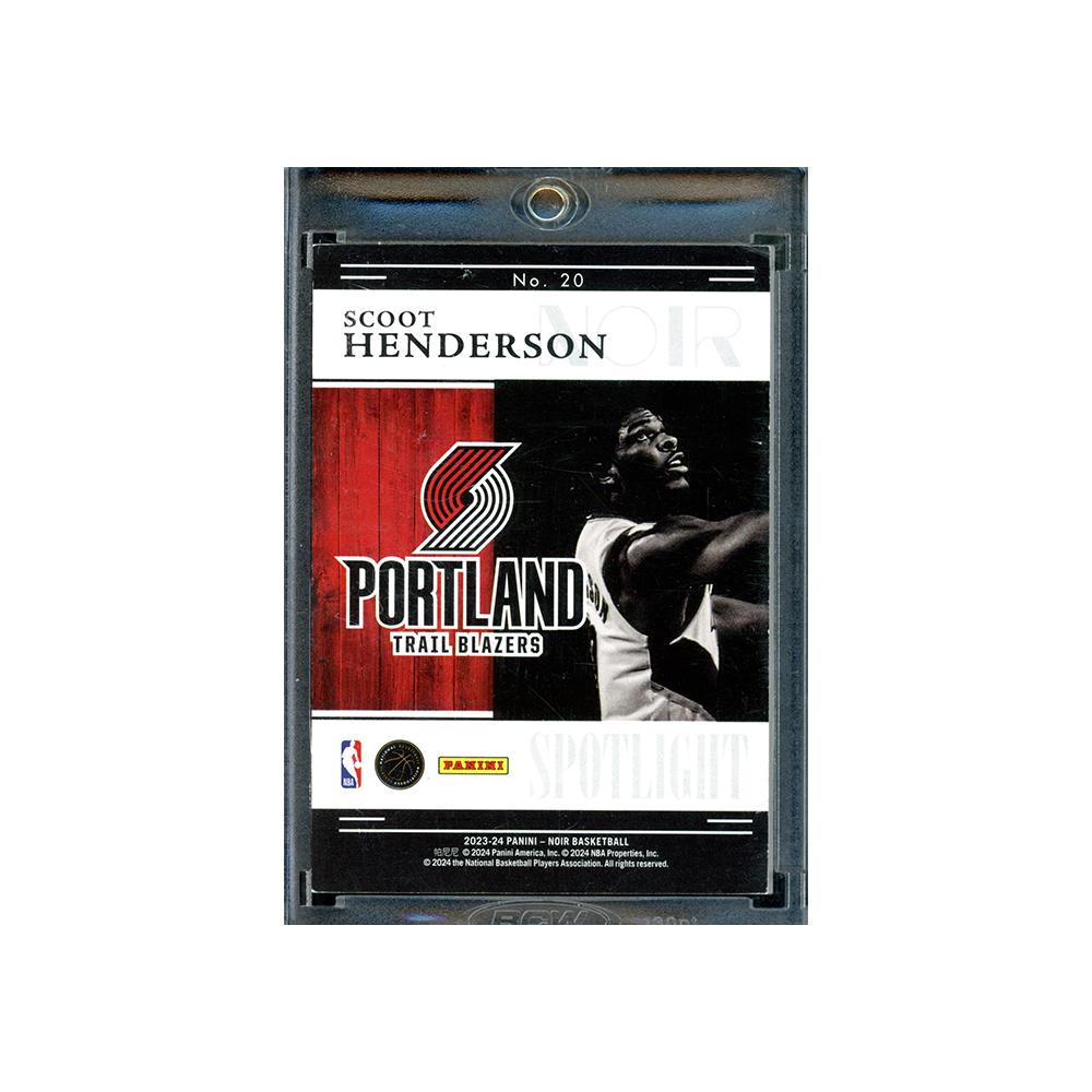 Scoot Henderson 2023-24 Panini Noir Basketball Spotlight Rookie