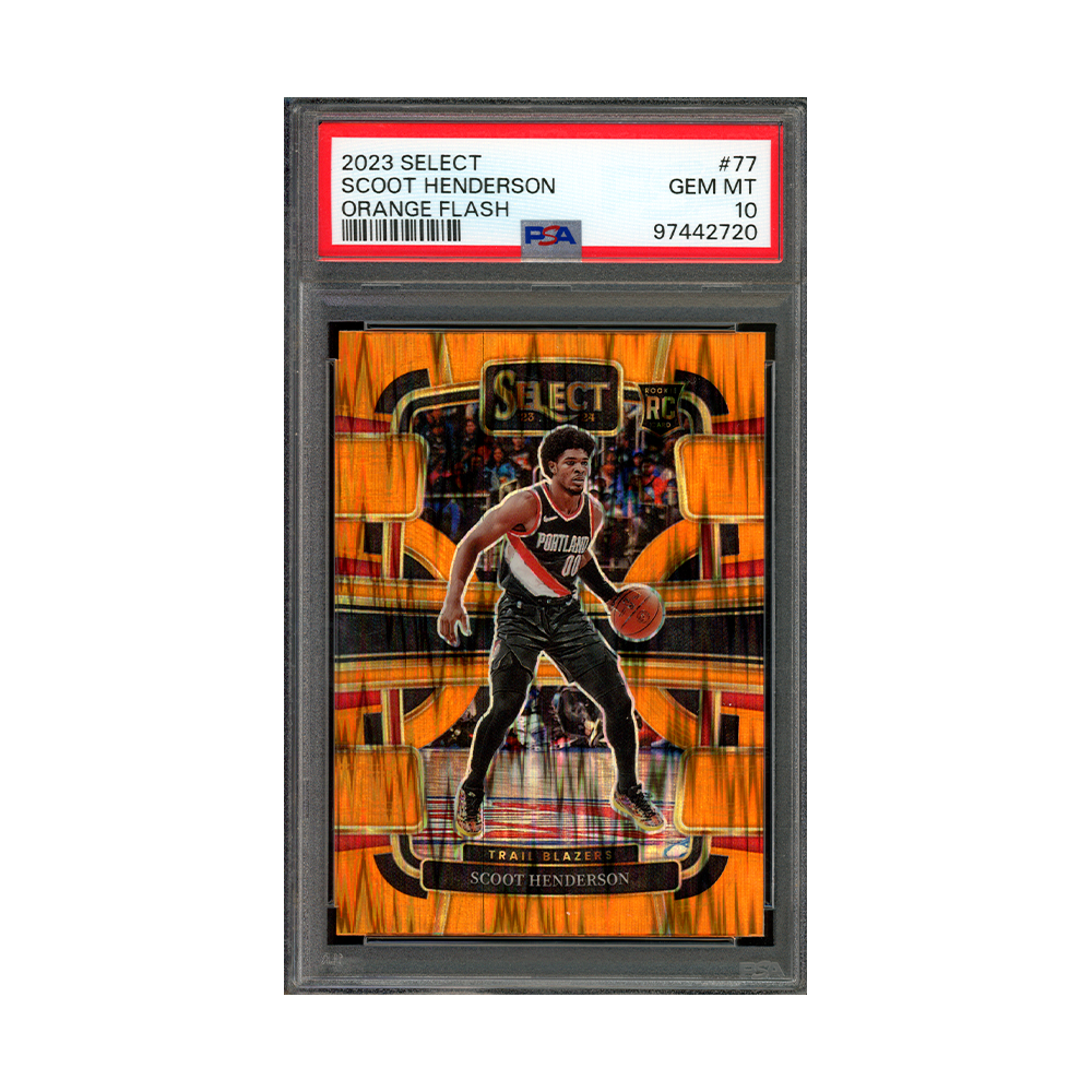 Scoot Henderson 2023-24 Panini Select Basketball Orange Flash Rookie PSA 10
