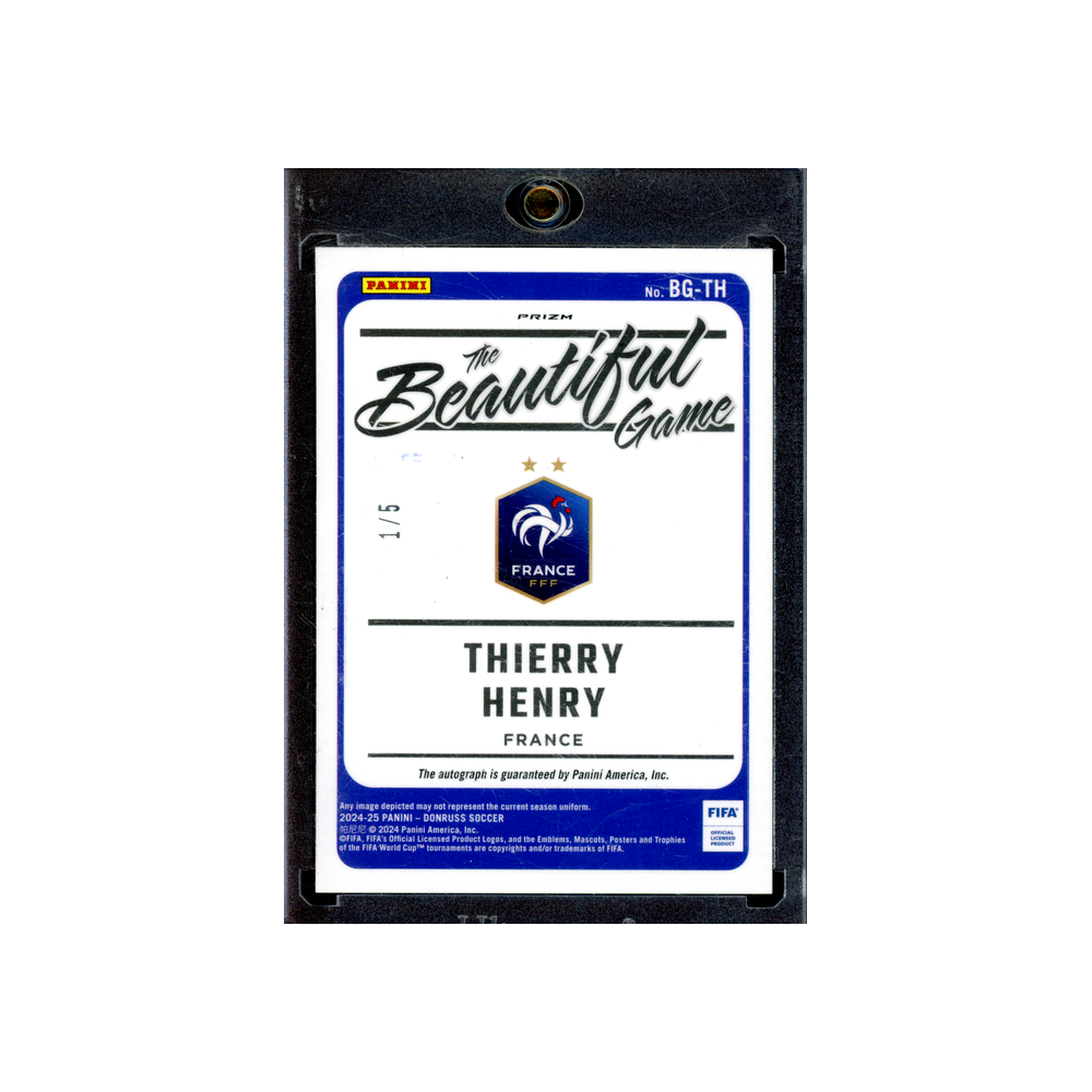 Thierry Henry 2024-25 Panini Donruss Soccer The Beautiful Game Auto Dragon /5