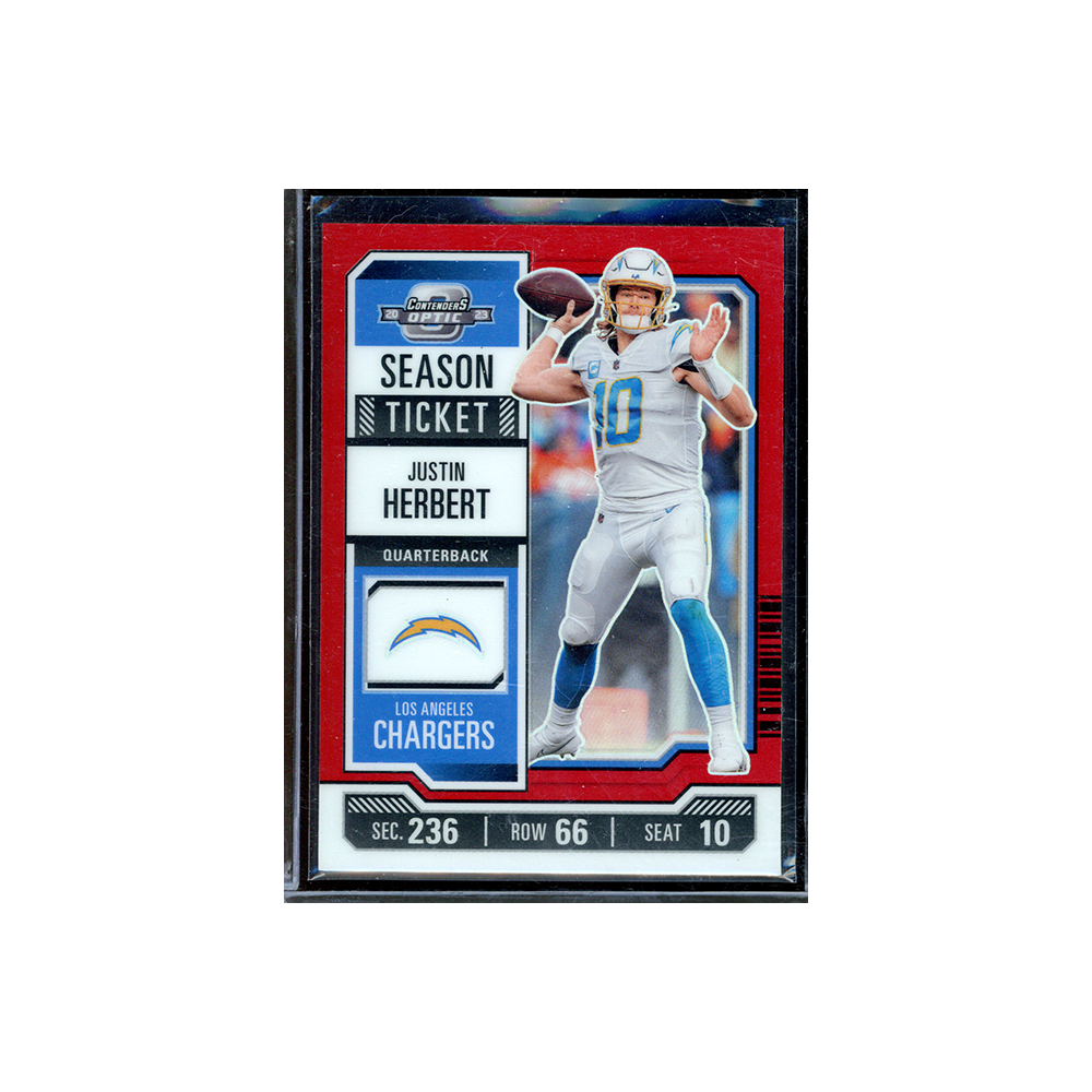 Justin Herbert 2023 Panini Contenders Optic Football Red /175