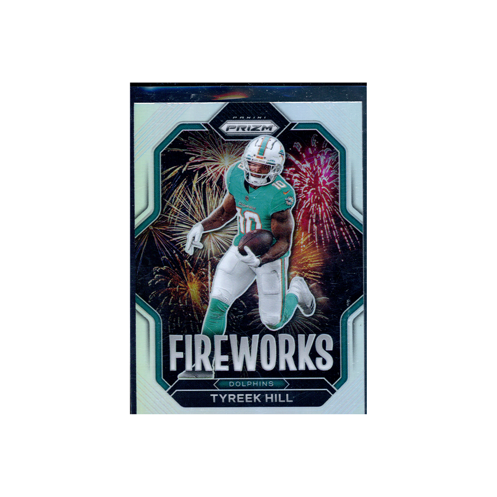 Tyreek Hill 2022 Panini Prizm Football Fireworks Silver Prizm