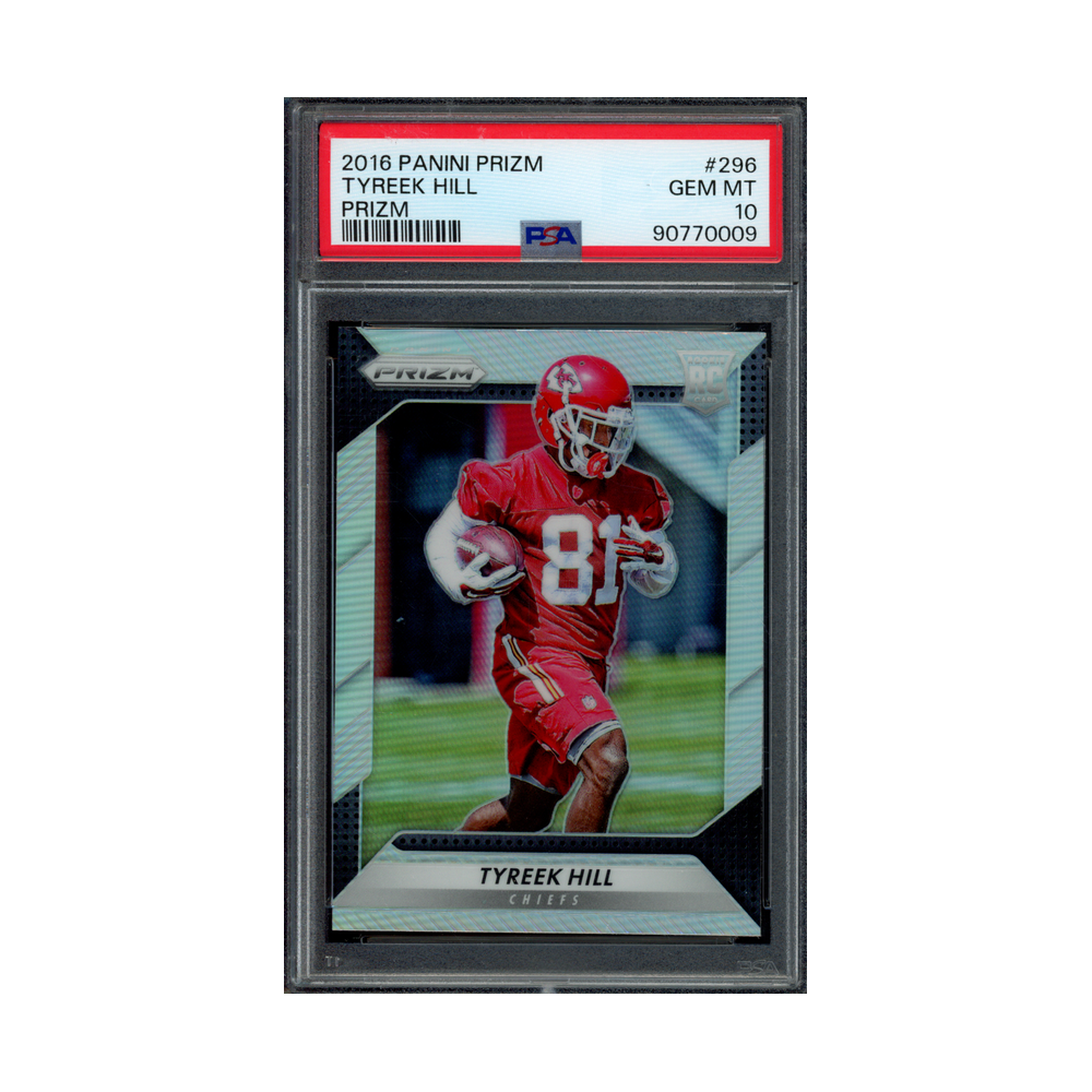 Tyreek Hill 2016 Panini Prizm Football Silver Prizm Rookie PSA 10