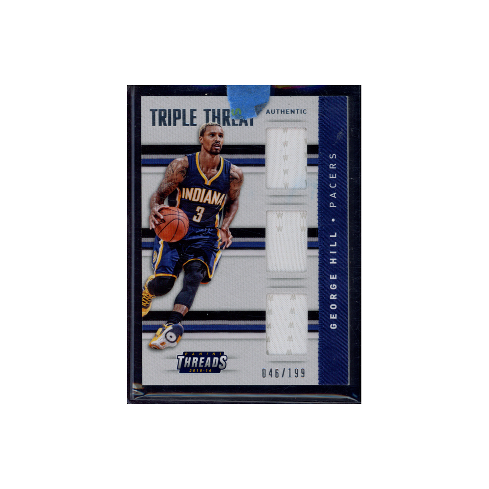 George Hill 2015-16 Panini Threads Basketball Triple Threat Game-Worn /199
