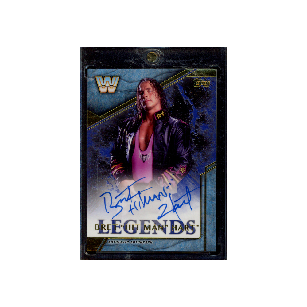 Bret Hit Man Hart 2017 Topps Legends of WWE Auto /25