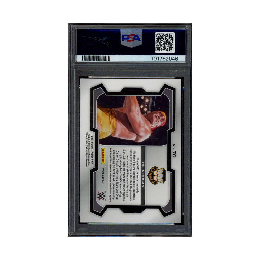 Hulk Hogan 2024 Panini Prizm WWE White Sparkle Prizm PSA 9