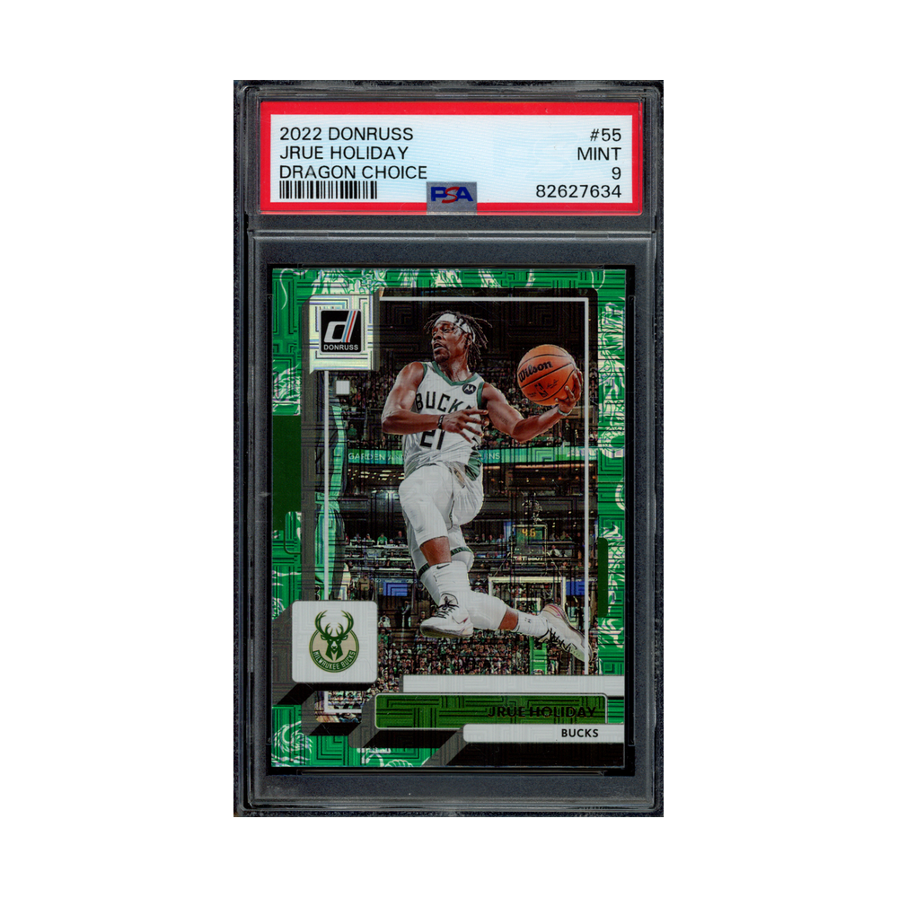 Jrue Holiday 2022 Panini Donruss Basketball Dragon Choice PSA 9