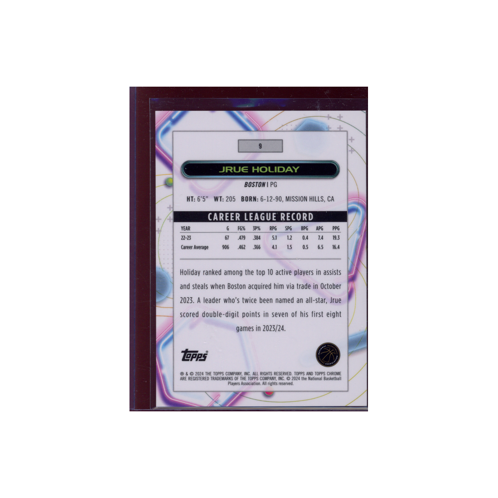 Jrue Holiday 2023-24 Topps Chrome Basketball Orange /25