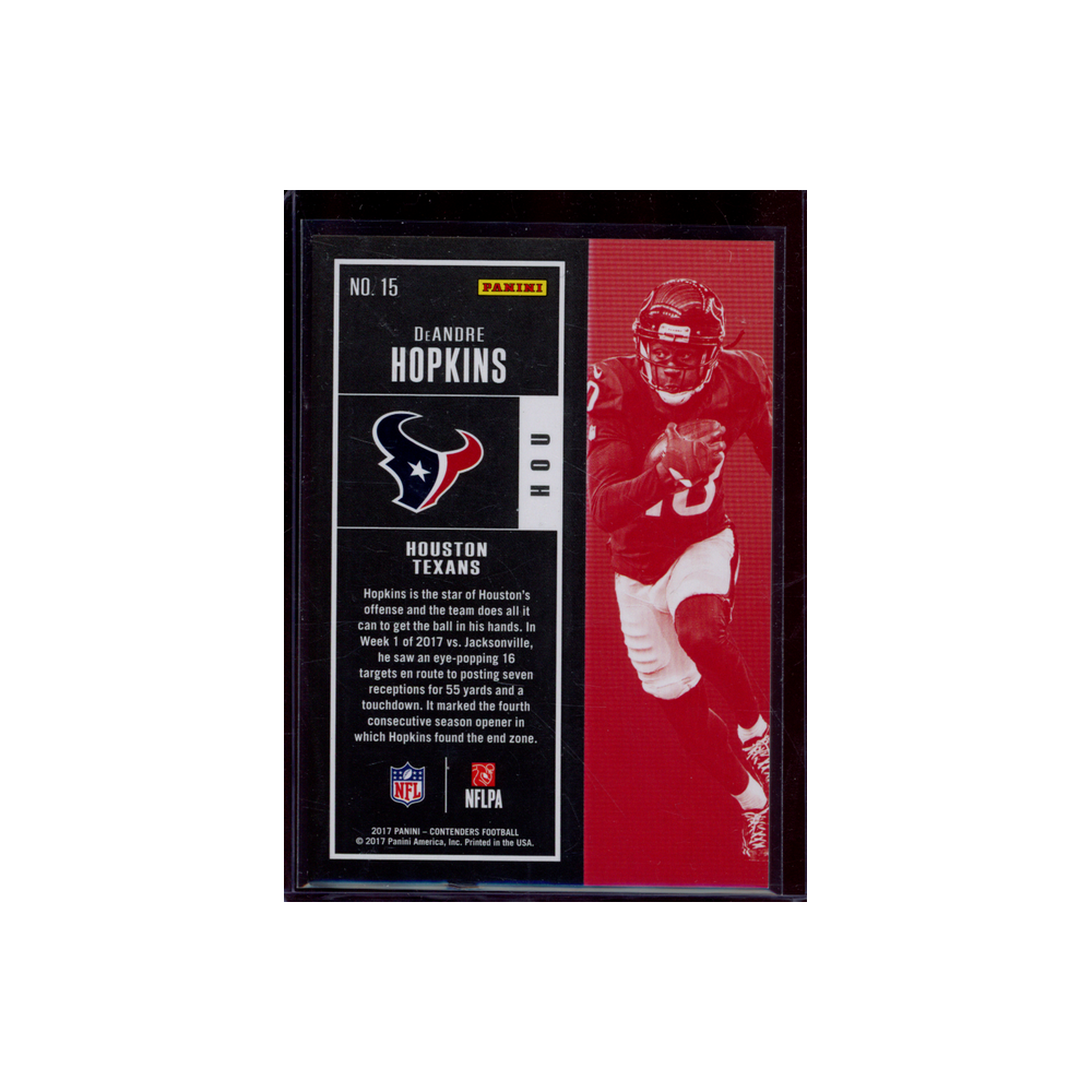 DeAndre Hopkins 2017 Panini Contenders Football Cracked Ice /25