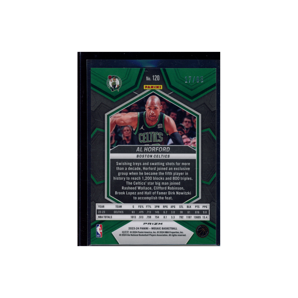Al Horford 2023-24 Panini Mosaic Basketball Blue Fast Break /85