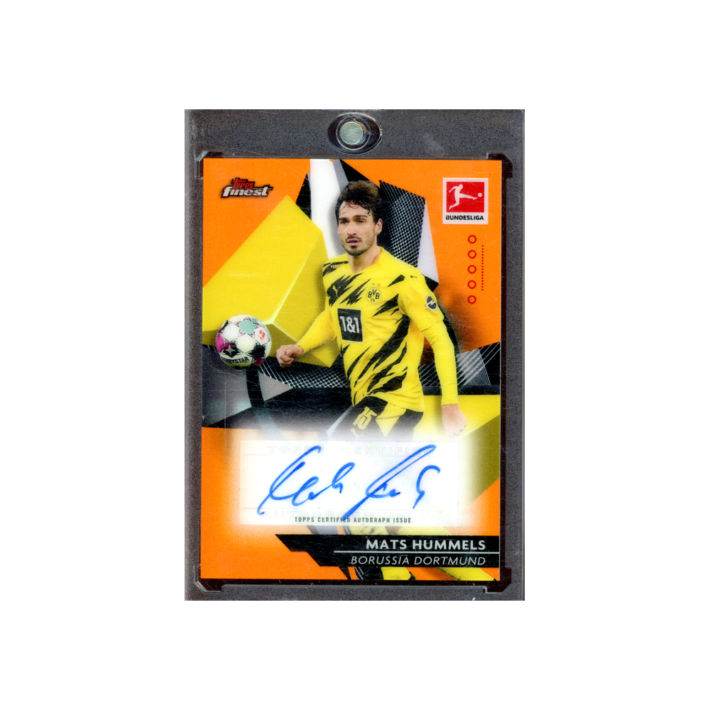 Mats Hummels 2023 Topps Finest Bundesliga Auto Orange Refractor /15