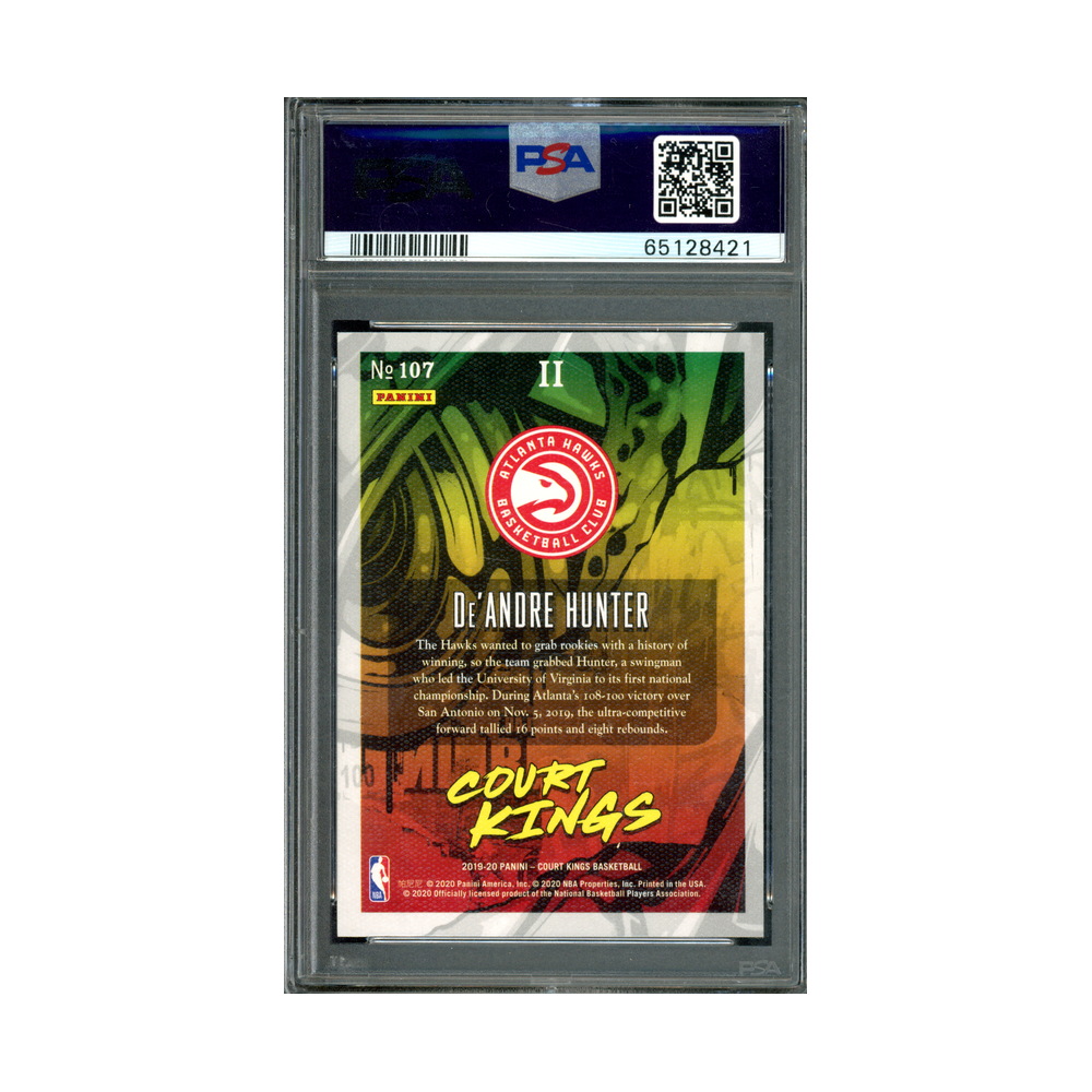 De'Andre Hunter 2019 Panini Court Kings Basketball Rookies II PSA 9