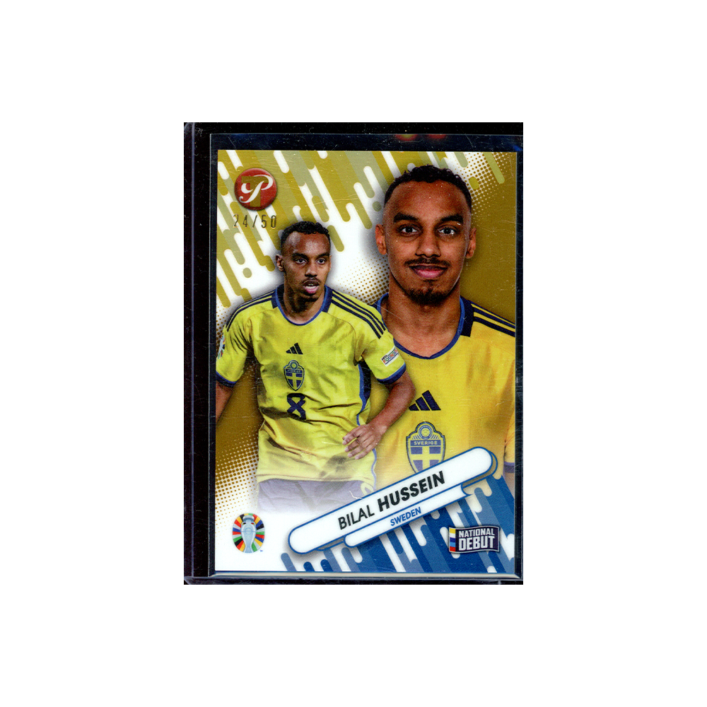 Bilal Hussein 2023 Topps Pristine Road to UEFA Euro 2024 Soccer Gold /50