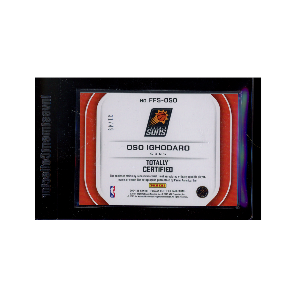 Oso Ighodaro 2024-25 Panini Totally Certified Basketball RPA /49