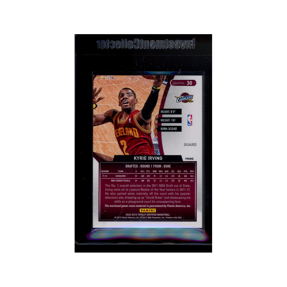 Kyrie Irving 2012-13 Totally Certified Rookie Game-Worn Patch Red /49