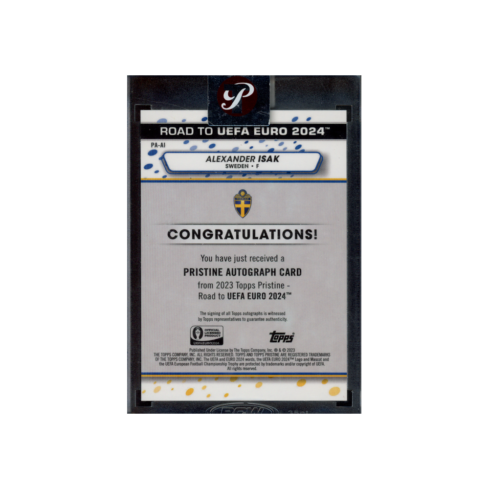 Alexander Isak 2024 Topps Pristine Auto