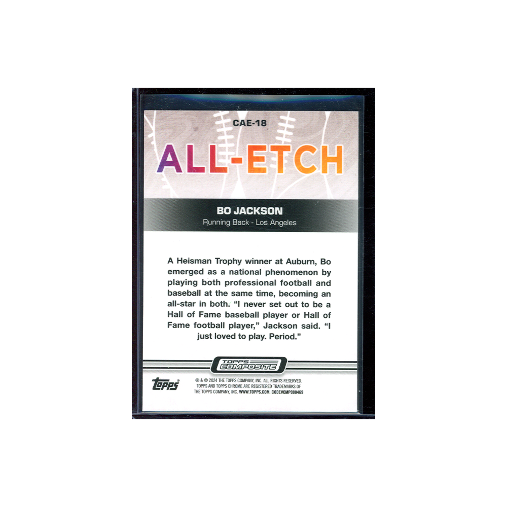 Bo Jackson 2023 Topps Composite Football All-Etch Chrome Gold /50