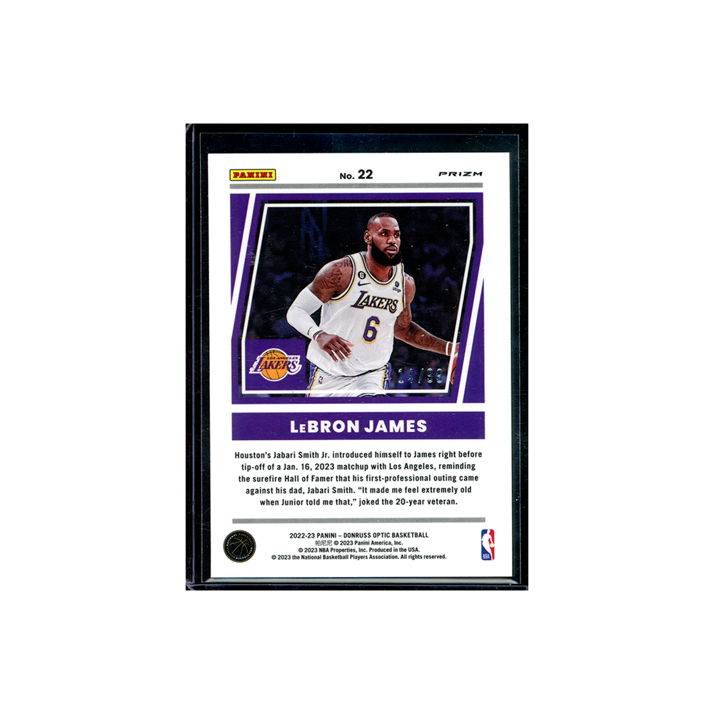 LeBron James 2022-23 Panini Donruss Optic Basketball Dominators Yellow Red Wave /99