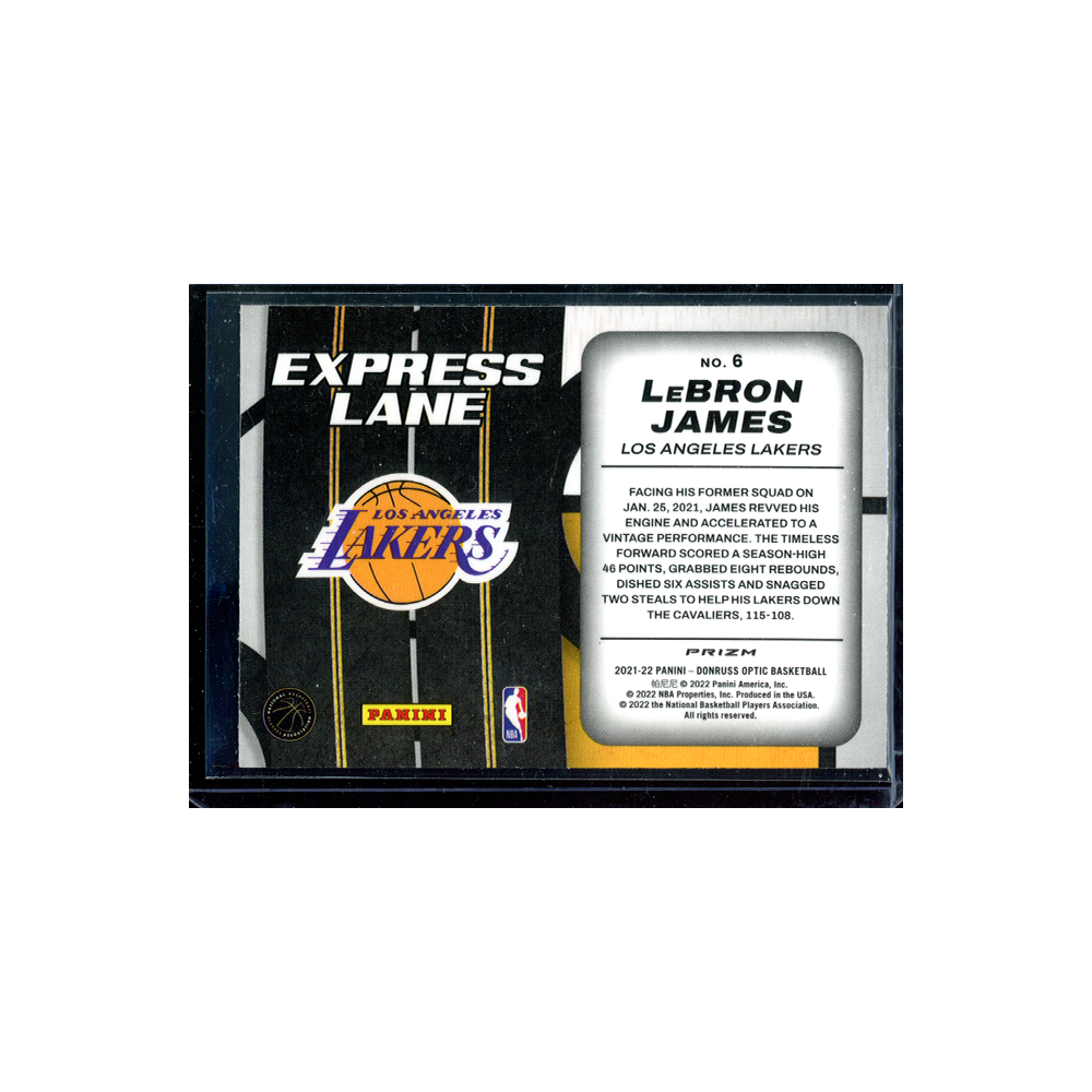 LeBron James 2021-22 Panini Donruss Optic Basketball Express Lane Holo