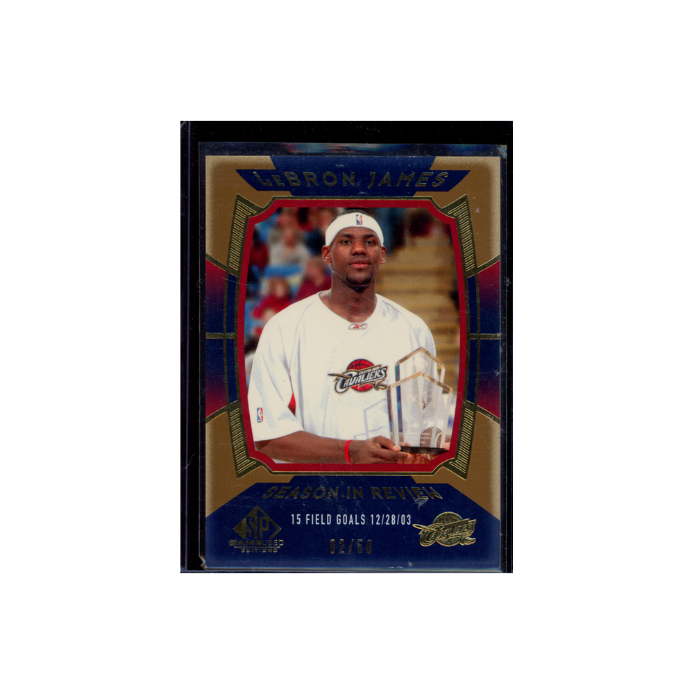 Lebron James 2004-05 Upper Deck SP Game Used Season in Review Gold /50 #148