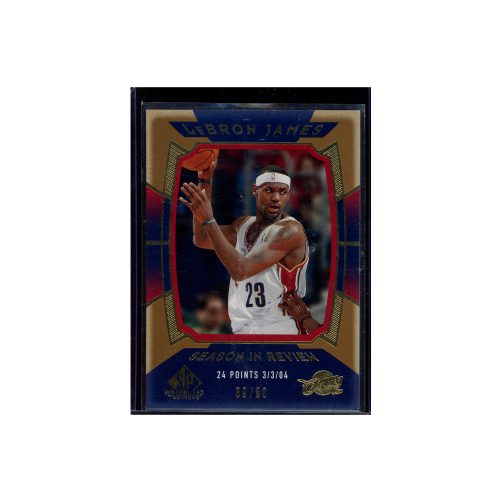 Lebron James 2004-05 Upper Deck SP Game Used Season in Review Gold /50 #152