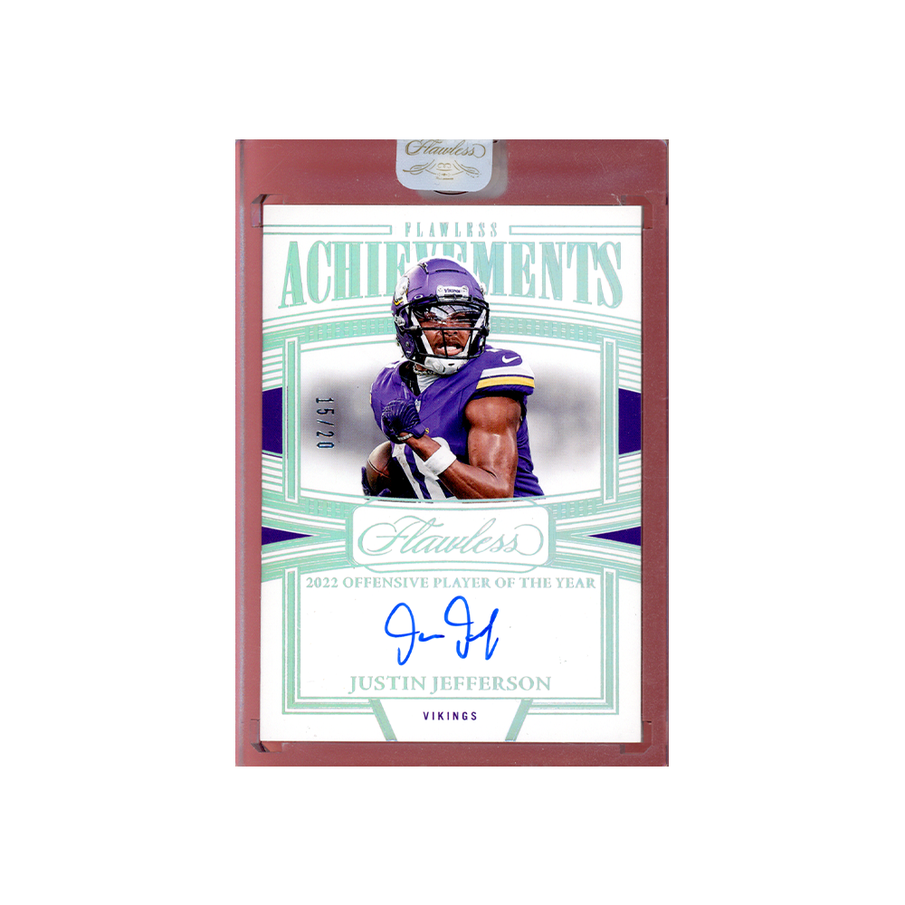 Justin Jefferson 2023 Panini Flawless Football Achievements Auto /20