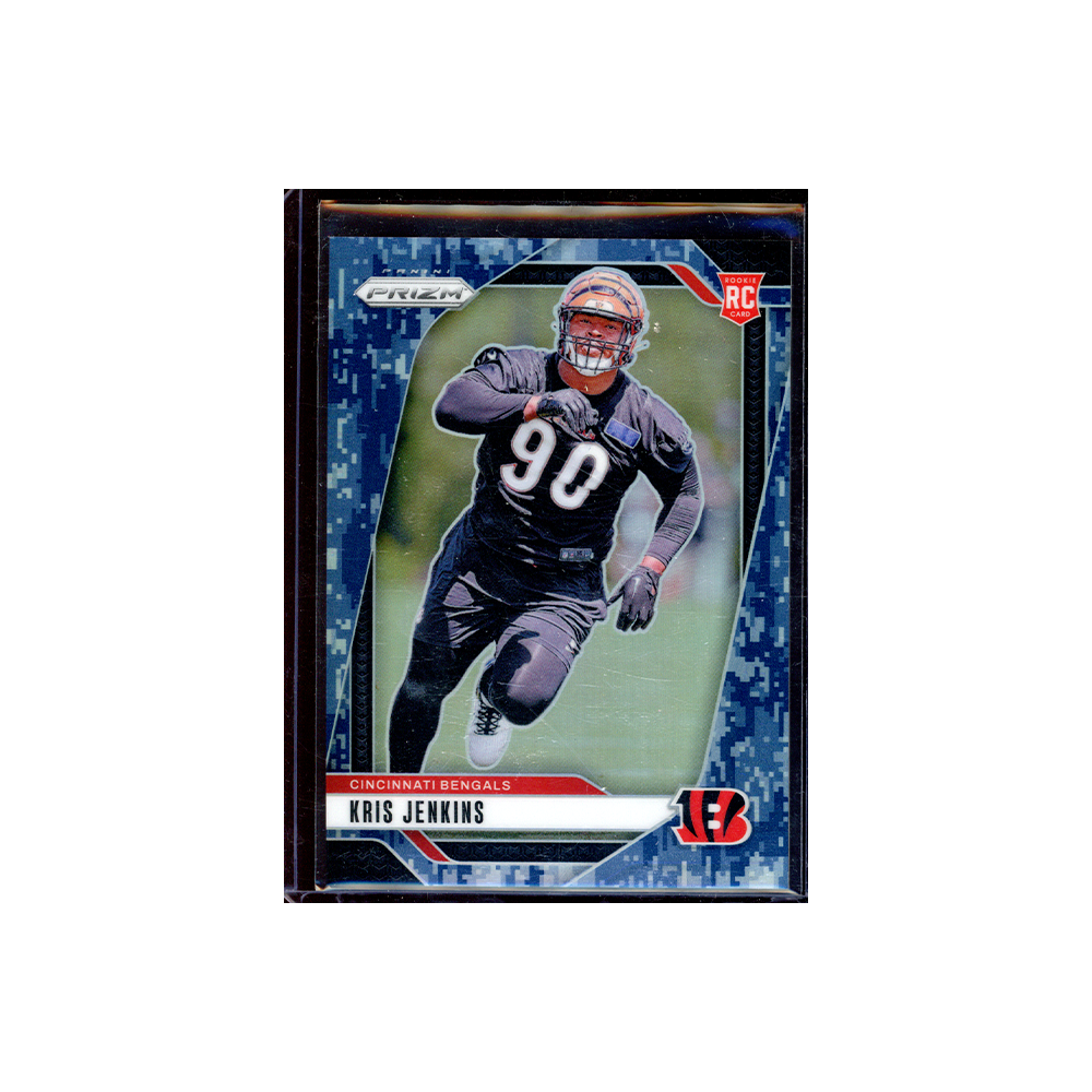 Kris Jenkins 2024 Panini Prizm Football Rookie Navy Camo /25