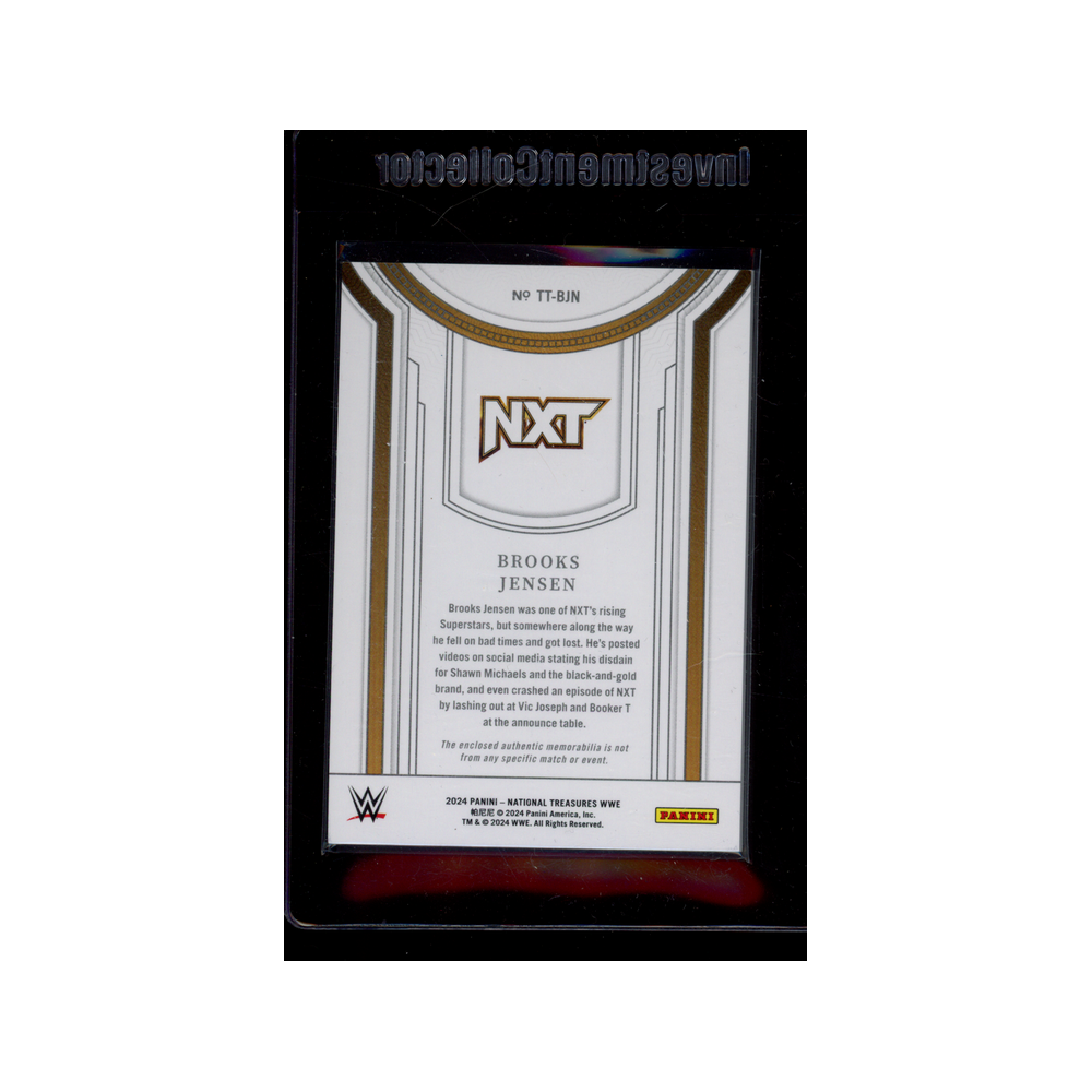 Brooks Jensen 2024 Panini National Treasures WWE Treasured Threads Patch Gold /10