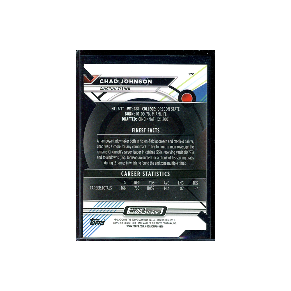 Chad Johnson 2023 Topps Composite Football Finest Die-Cut X-Fractor /74