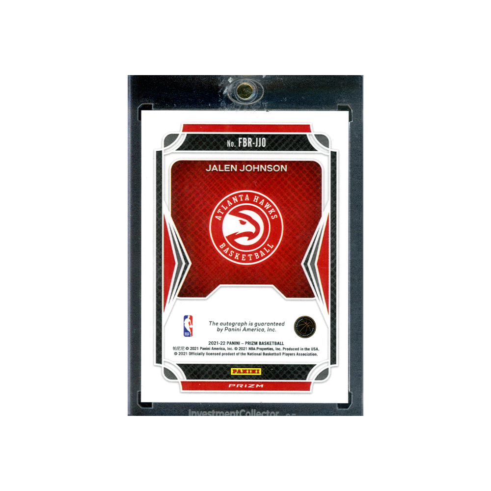 Jalen Johnson 2021-22 Panini Prizm Basketball Fast Break Prizm Rookie Auto