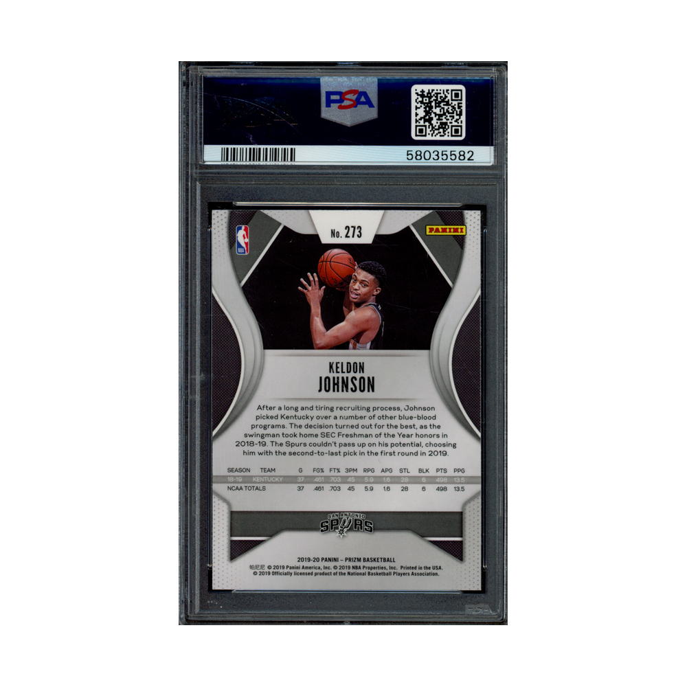 Keldon Johnson 2019 Panini Prizm Basketball Rookie PSA 9