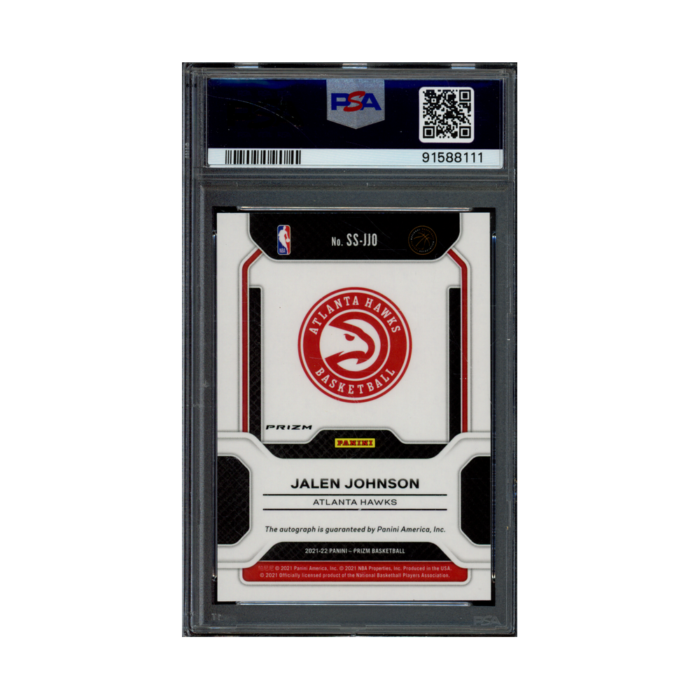 Jalen Johnson 2021 Panini Prizm Basketball Sensational Signatures Choice Rookie Auto PSA 8