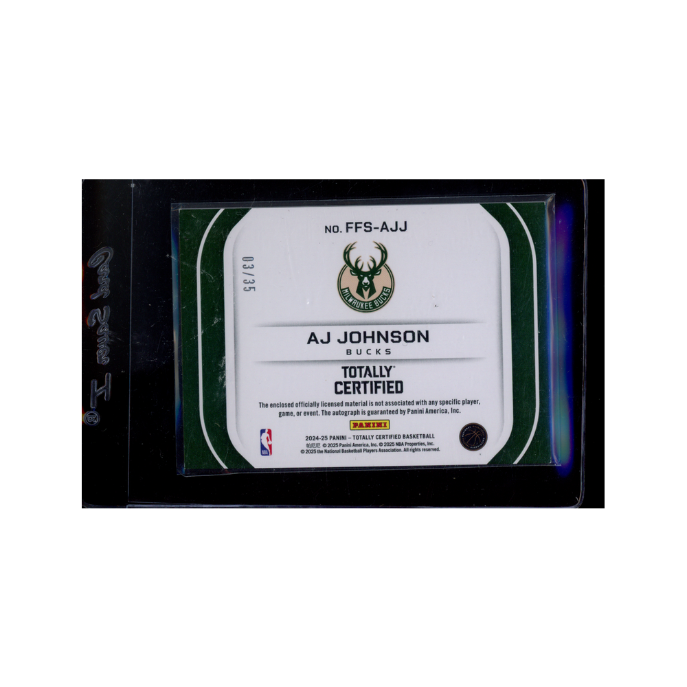 AJ Johnson 2024-25 Panini Totally Certified Basketball RPA /35