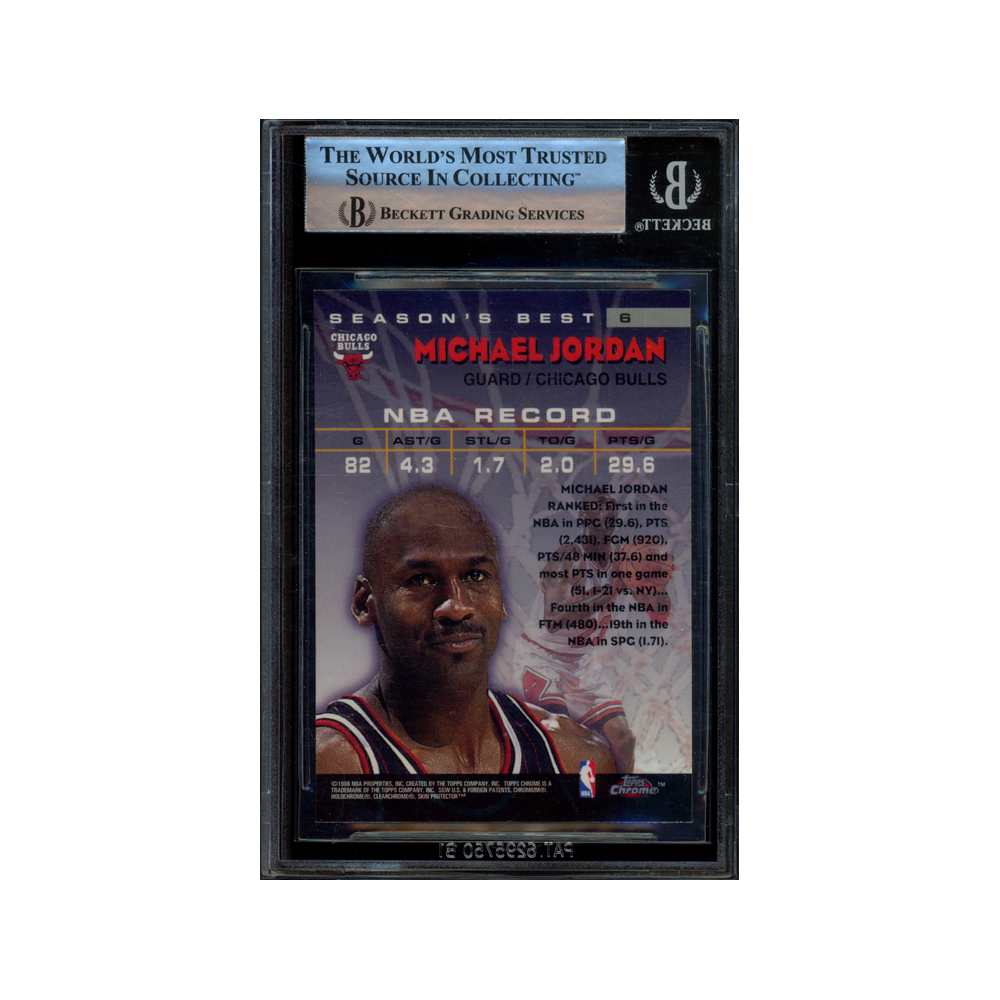Michael Jordan 1997-98 Topps Chrome Shooting Stars BGS 8.5