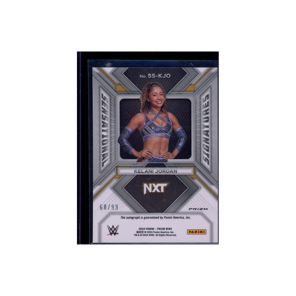 Kelani Jordan 2024 Panini Prizm WWE Sensational Signatures Auto Red /99