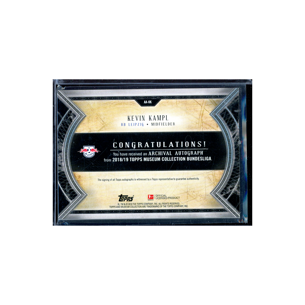 Kevin Kampl 2018-19 Topps Museum Collection Bundesliga Soccer Auto /25