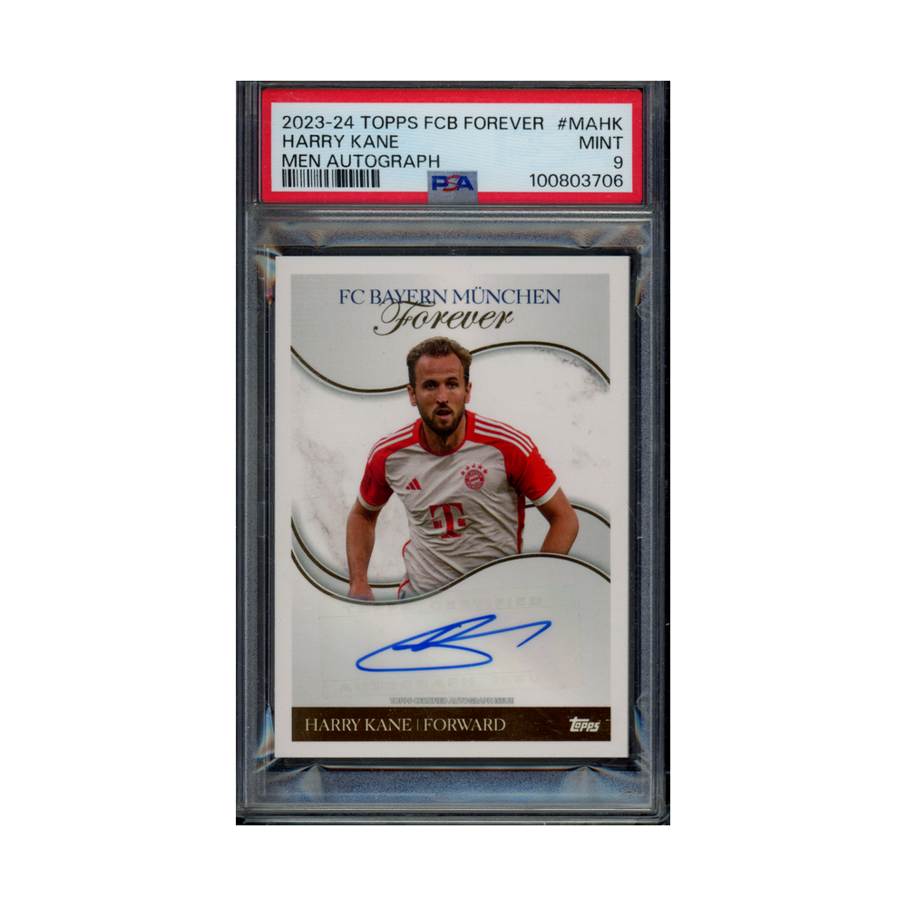 Harry Kane 2023-24 Topps FCB Forever Auto PSA 9